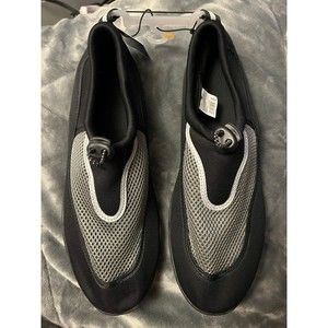 Mens West Loop Black/Gray Water Shoes Aqua Shoes Socks Size L 11/12 NWT